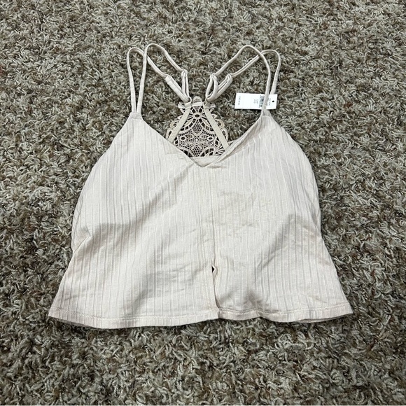 Aerie Women’s Size Small Beige Cropped Tank NWT - Picture 1 of 4